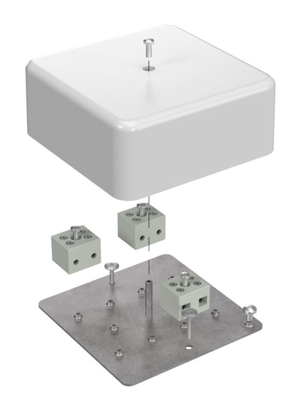 коробка огнестойкая для кабель-канала 40-0470-fr6.0-6 е15-е60 (латунь) ral9003 103х103х45 промрукав 40-0470-fr6.0-6-е60 от BTSprom.by