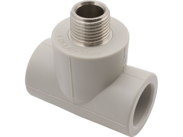 тройник пп комб. нар. 25х1/2", сер. fv plast (под заказ кратно коробкам) aa254025012 от BTSprom.by