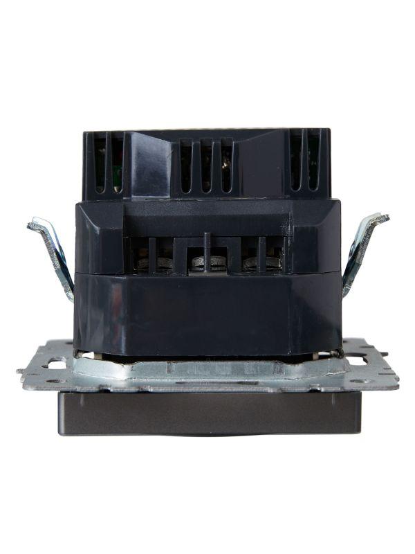  Розетка BRITE РЮш11-1-БрС 16А с USB A+C 18Вт с заземл. защ. шторки механизм сталь IEK BR-R14-16-U22-018-K46 фото в каталоге от BTSprom.by