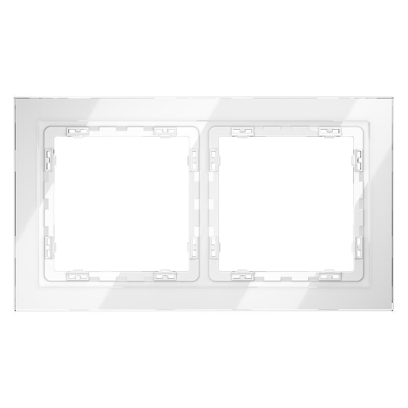 рамка 2-м s70 стеклян. бел. voltum vls110201 от BTSprom.by