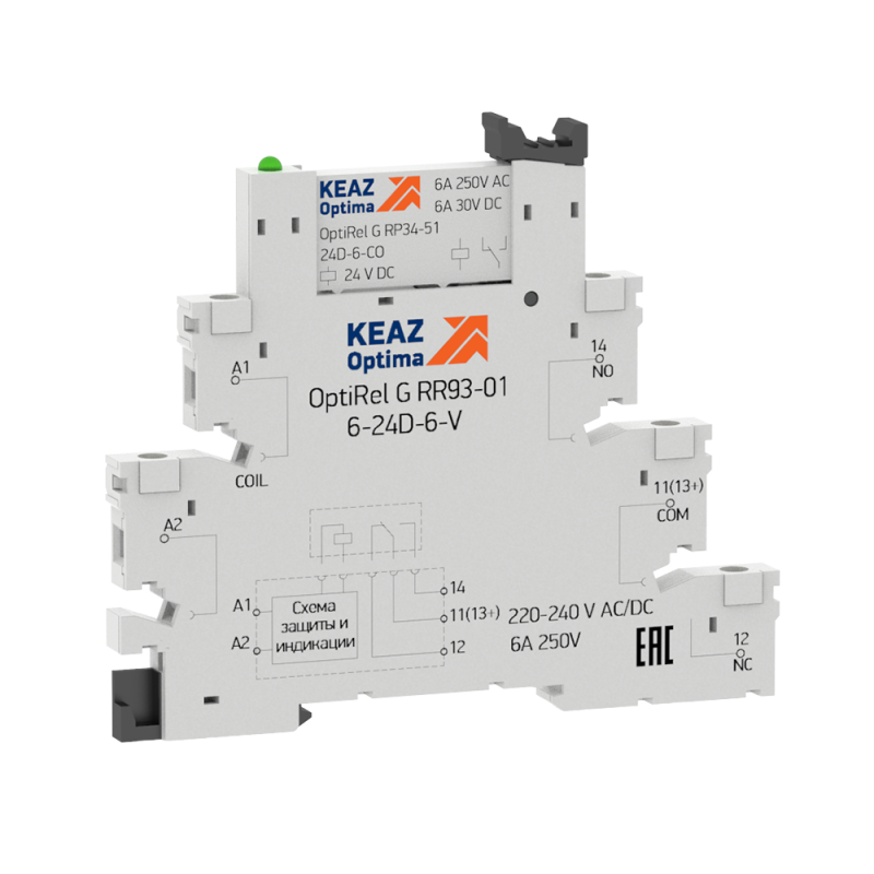 модуль релейный optirel g rm38-51-24u-6-v-co кэаз 280980 от BTSprom.by