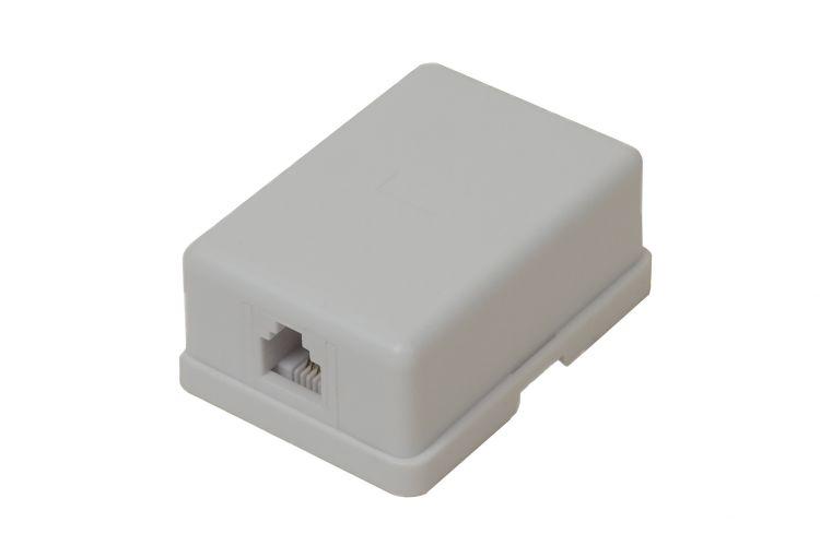 розетка телефонная 1-м rj11/6p4c настен. бел. filum fl-ta-socket-1 от BTSprom.by