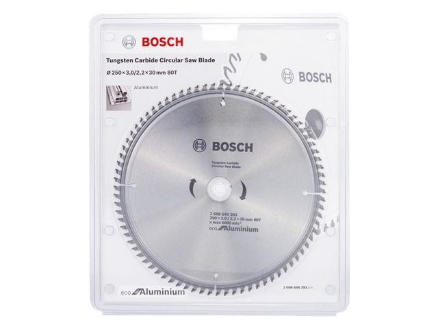 диск пильный 250х30 мм 80 зуб. универсальный eco aluminium bosch (твердоспл. зуб) 2608644393 от BTSprom.by