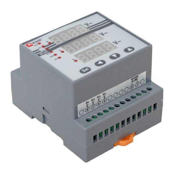  Вольтметр цифровой VD-G33 на DIN-рейку трехфазный EKF vd-g33 фото в каталоге от BTSprom.by