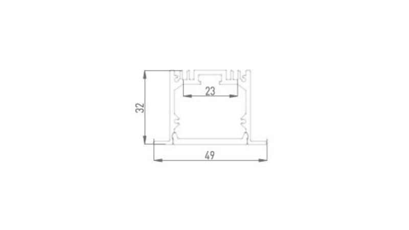  Профиль встраиваемый LE.4932-R алюм. DesignLed 00-00010356 фото в каталоге от BTSprom.by