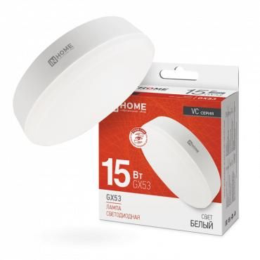 лампа светодиодная led-gx53-vc 15вт рефлектор 4000к нейтр. бел. gx53 1430лм 230в in home 4690612020822 от BTSprom.by