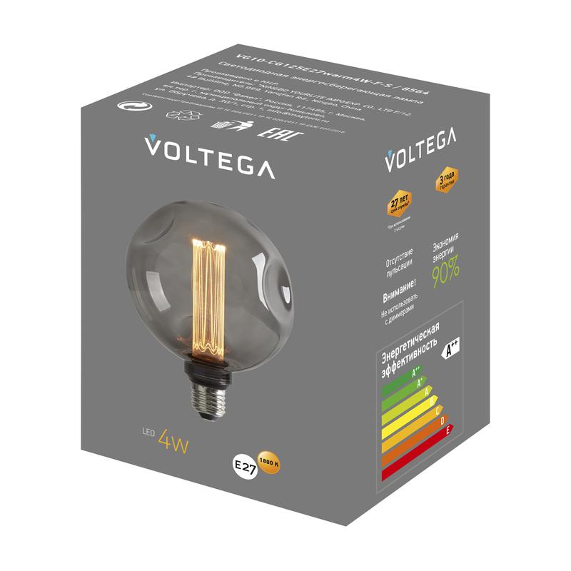 Лампа светодиодная Loft Led СG125 4Вт 1800К E27 Voltega 8564 фото в каталоге от BTSprom.by