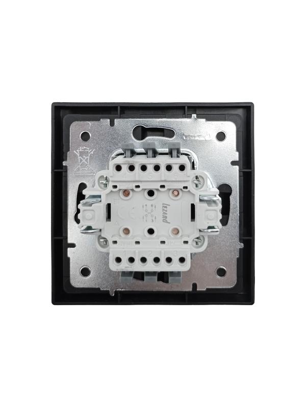  Выключатель 1-кл. перекрестный СП ZIMA IP20 10А безвинт. зажим черн. бархат LEZARD 704-4288-107QC фото в каталоге от BTSprom.by