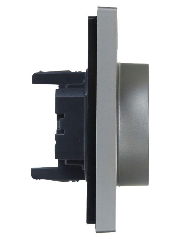  Розетка 2-м СП FORTE&PIANO FP524 16А с заземл. без защ. шторок безвинт. крепл. сталь IEK FP-R21-16-1-K46 фото в каталоге от BTSprom.by