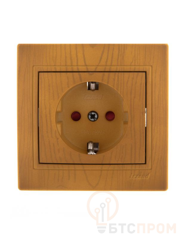 Розетка 1-м СП Mira 16А IP20 с заземл. защ. шторки керамика ольха LEZARD 701-0701-124 фото в каталоге от BTSprom.by  Розетка 1-м СП Mira 16А IP20 с заземл. защ. шторки керамика ольха LEZARD 701-0701-124 фото в каталоге от BTSprom.by