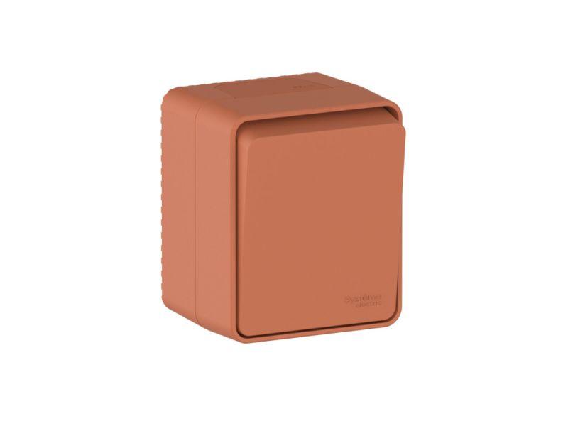 выключатель кнопочный 1-кл. оп atlasdesign profi ip54 10ax терракот. se atn547015 от BTSprom.by