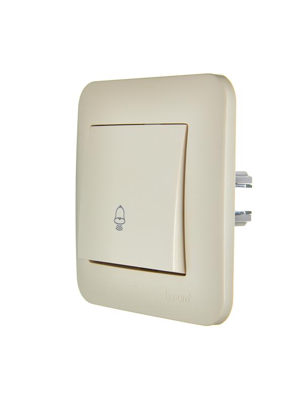  Кнопка звонка 1-кл.СП ASTI 10А IP20 в сборе крем. LEZARD 7081-0303-103 фото в каталоге от BTSprom.by