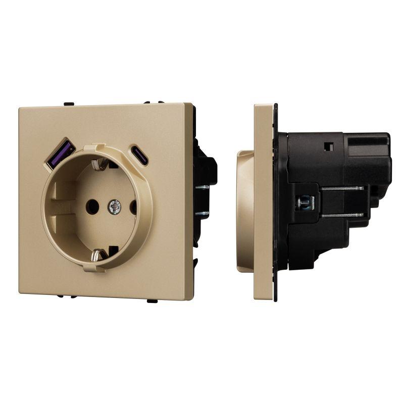 розетка sct-nobe-muac-sfpl-gd 16а 230в с usb зарядкой механизм arlight 054286 от BTSprom.by