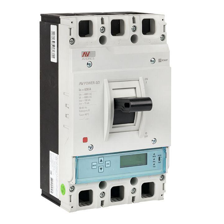 выключатель автоматический 3п 630а 50ка av power-3/3 etu6.0 averes ekf mccb-33-630-6.0-av от BTSprom.by