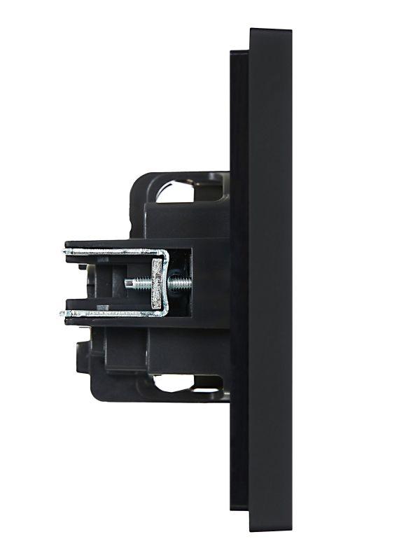  Розетка СП FORTE&PIANO FP116 16А с заземл. без защ. шторок винт. крепл. черн. IEK FP-R11-16-K02 фото в каталоге от BTSprom.by