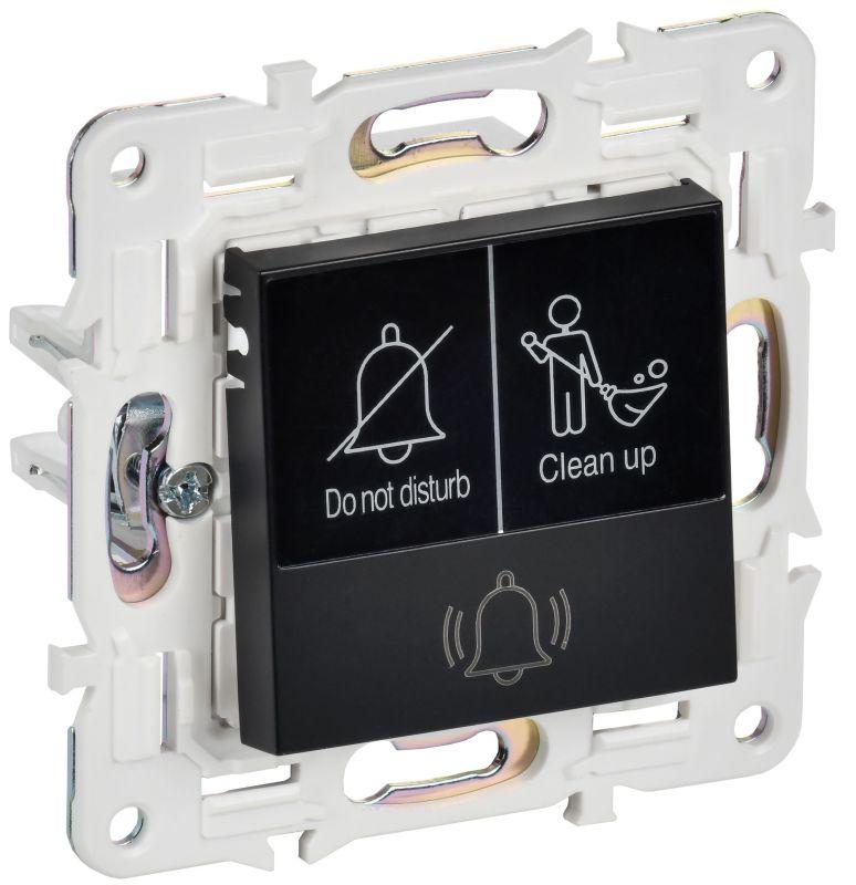 кнопка звонка skandy 10а sk-v17bl для отелей с индикацией черн. iek sk-v14-2-10-k02 от BTSprom.by