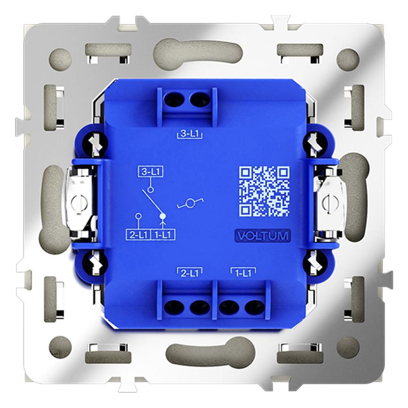  Переключатель проходной 1-кл. СП S70 10А механизм сталь Voltum VLS010305 фото в каталоге от BTSprom.by