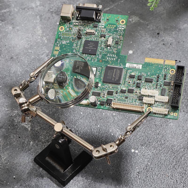  Держатель "третья рука" с лупой х3 (HT-390) (ZD-10D) Rexant 12-0251 фото в каталоге от BTSprom.by