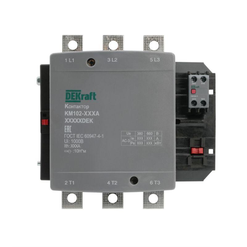 контактор 330а 380в ас ас3 ас4 1но+1нз км-102 dekraft 21965dek от BTSprom.by