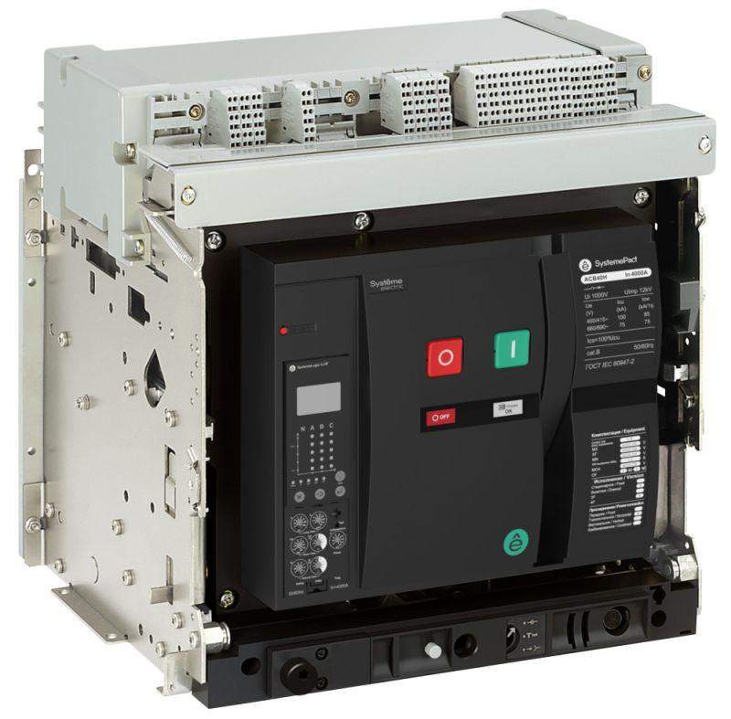 выключатель автоматический acb2 800а 100ка 3p выкатн. гп 6.0h 8no+8nc mch+xf+mx ac 230в se spa40h083dhnn58h от BTSprom.by
