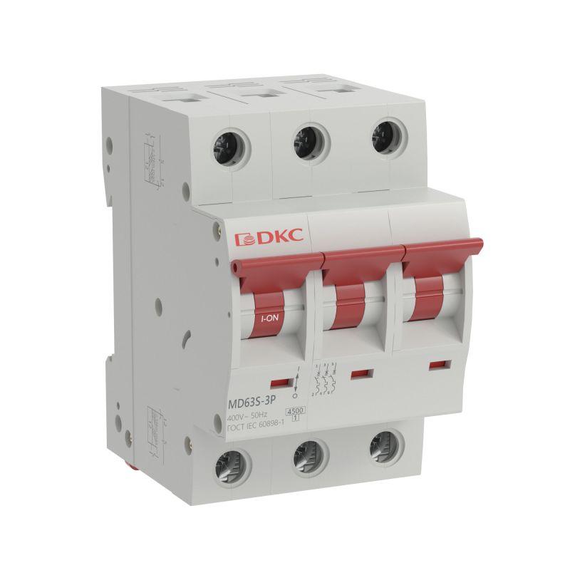 выключатель автоматический модульный 3п d 2а 4.5ка yon max md63s yon md63s-3pd2 от BTSprom.by
