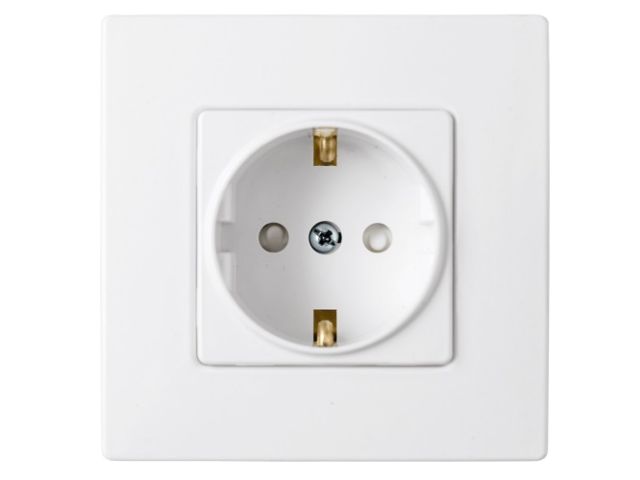 розетка 1-ая (скрытая, с/з) белая, мастер, bylectrica рс16-0006 от BTSprom.by