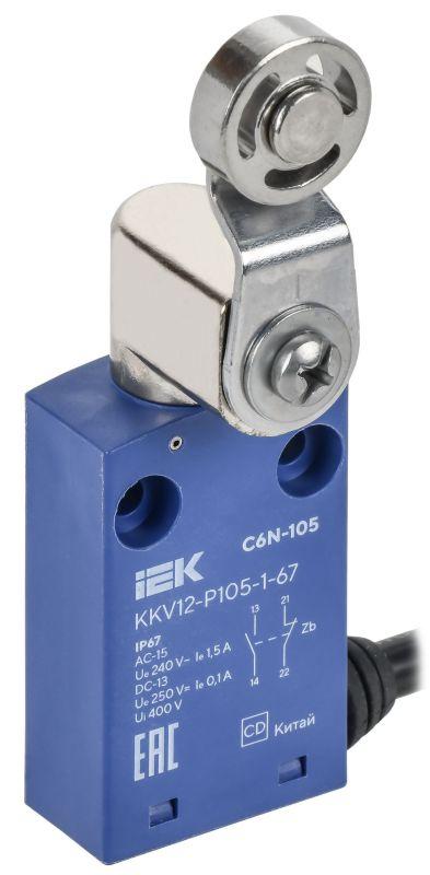 выключатель концевой c6n-105 ip67 рычаг с метал. роликом iek kkv12-p105-1-67 от BTSprom.by