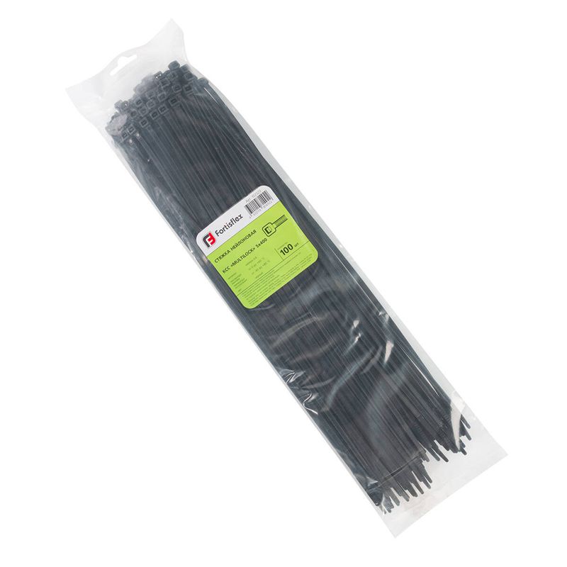 хомут нейлоновый ксс multilock 5х400 черн. (уп.100шт) fortisflex 102323 от BTSprom.by
