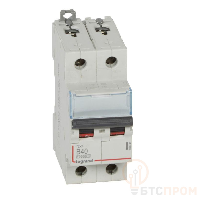 Выключатель автоматический модульный 2п B 40А 16кА DX3 10000 1мод. 230/400В Leg 408946 фото в каталоге от BTSprom.by  Выключатель автоматический модульный 2п B 40А 16кА DX3 10000 1мод. 230/400В Leg 408946 фото в каталоге от BTSprom.by