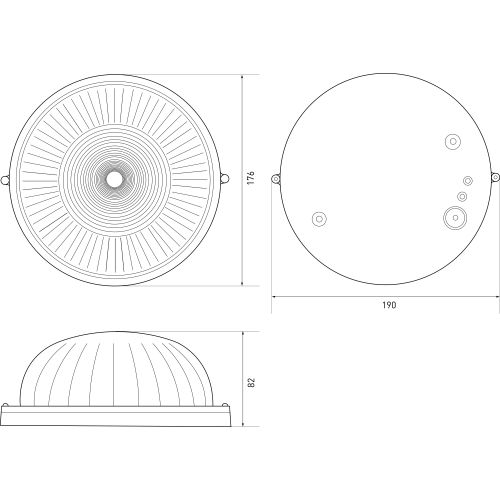  Светильник НБП 03-60-001 1х60Вт E27 IP54 акватермо алюм./стекло D176 круг черн. Эра Б0063905 фото в каталоге от BTSprom.by