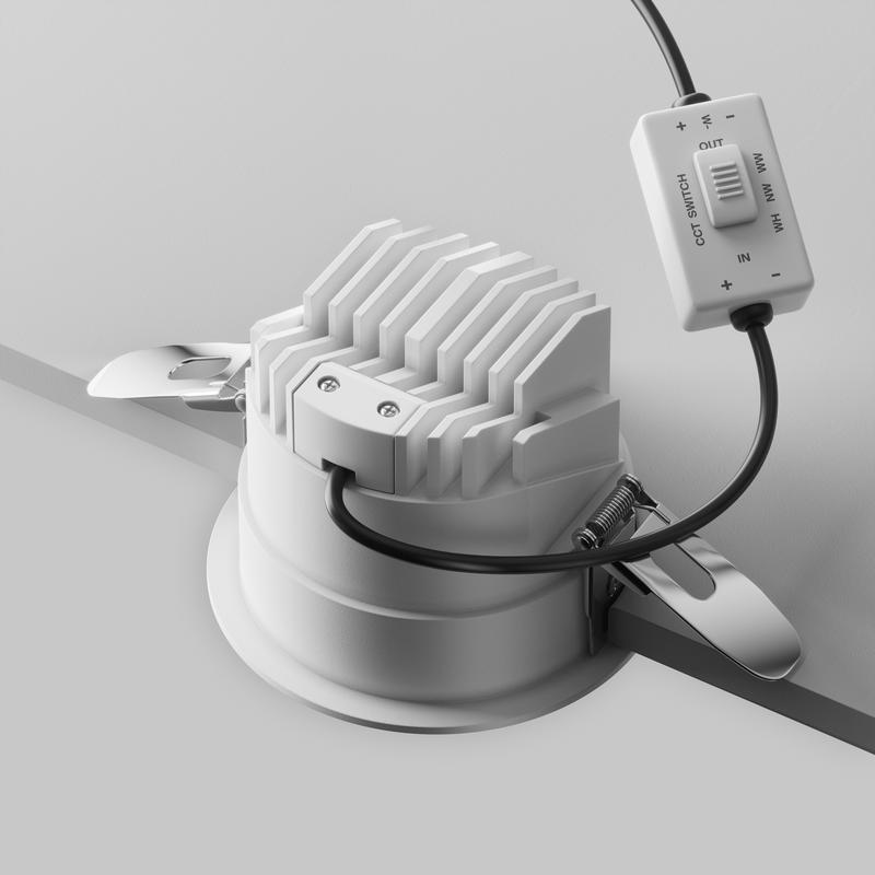  Светильник Parete 12Вт 2700К-3000К-4000К 36град. встраив. Maytoni DL100-12W2.7-3-4K-RD-W фото в каталоге от BTSprom.by