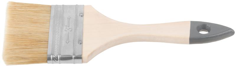  Кисть флейцевая "Лайт" 3дюйм (75мм) натур. свет. щетина деревянная ручка КУРС 00807 фото в каталоге от BTSprom.by