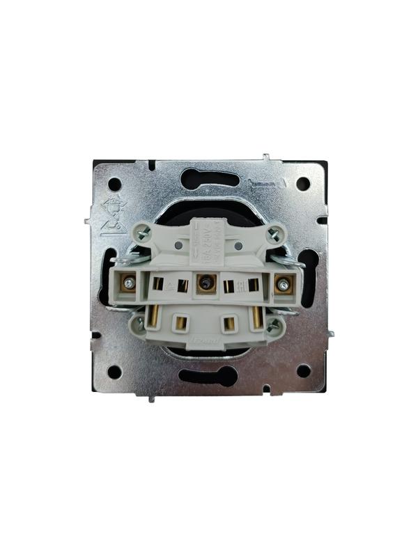  Розетка 1 мест. б/з ПБТ СП ZIMA IP20 16А безвинт. зажим черн. бархат LEZARD 704-4288-121BQC фото в каталоге от BTSprom.by