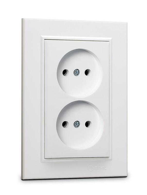 розетка 2-я б/з сп karea 16а ip20 бел. makel 56001017 от BTSprom.by