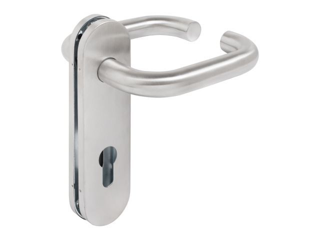 ручка дверная стандарт 1303 ss (60-100) inox нержавеющая сталь м/о 72мм для технических дверей (в упаковке 2 ручки и монтажный комплект) (узк) 14875 от BTSprom.by