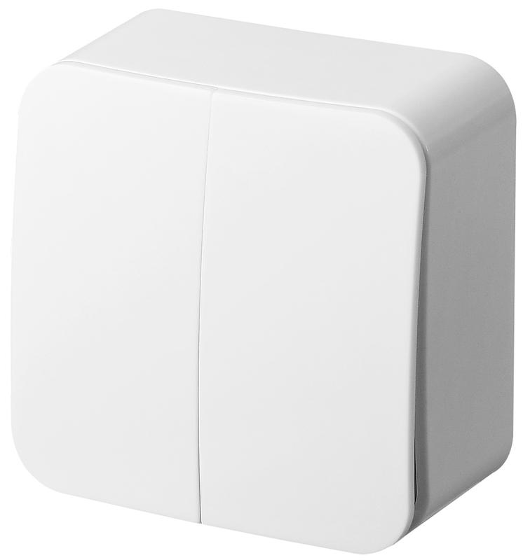 выключатель 2-кл. оп 10а ip20 бел. jasmart fs3023w от BTSprom.by