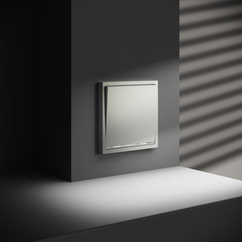  Выключатель 1-кл СП S70 10А с подсветкой механизм сталь Voltum VLS010205 фото в каталоге от BTSprom.by