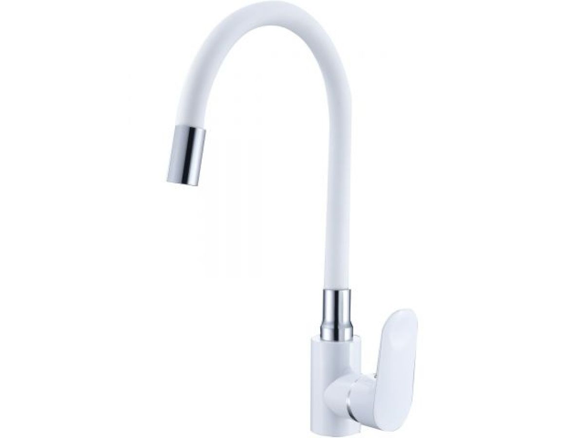  Смеситель для кухни D35-A, серия 290 белый, ECONOCE (Гибкий излив, длина 123 мм, высота 158 мм) EC0294 фото в каталоге от BTSprom.by