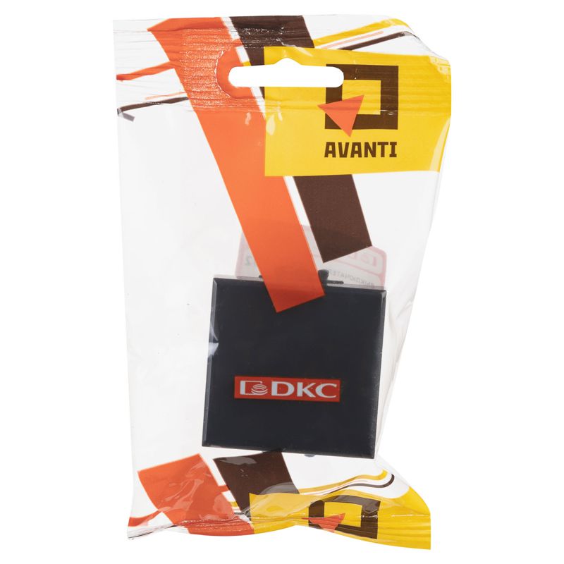  Выключатель модульный 1-кл. 2мод. Avanti "Черный квадрат" 16А IP20 черн. DKC 4402102 фото в каталоге от BTSprom.by