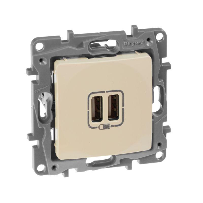розетка usb 2-м сп 2мод. etika 240в/5в 2400ма механизм сл. кость iek 672394 от BTSprom.by