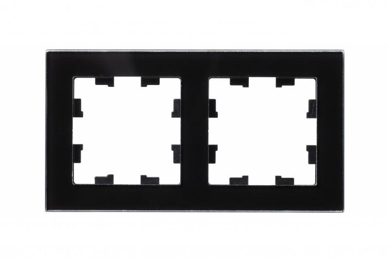  Рамка 2-м AtlasDesign Nature стекло черн. SE ATN321002 фото в каталоге от BTSprom.by