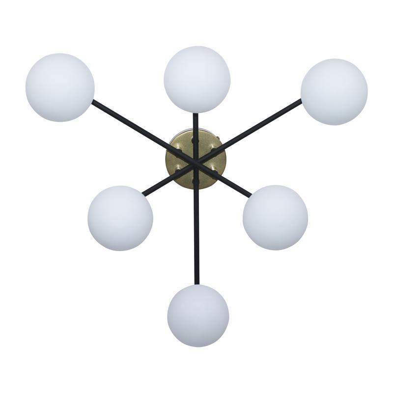  Светильник "Злата" 161 (плафон 8728) НСБ 01-6х25-101 G9 [ИМ] потолочн. черн.зол. Элетех 1005405281 фото в каталоге от BTSprom.by