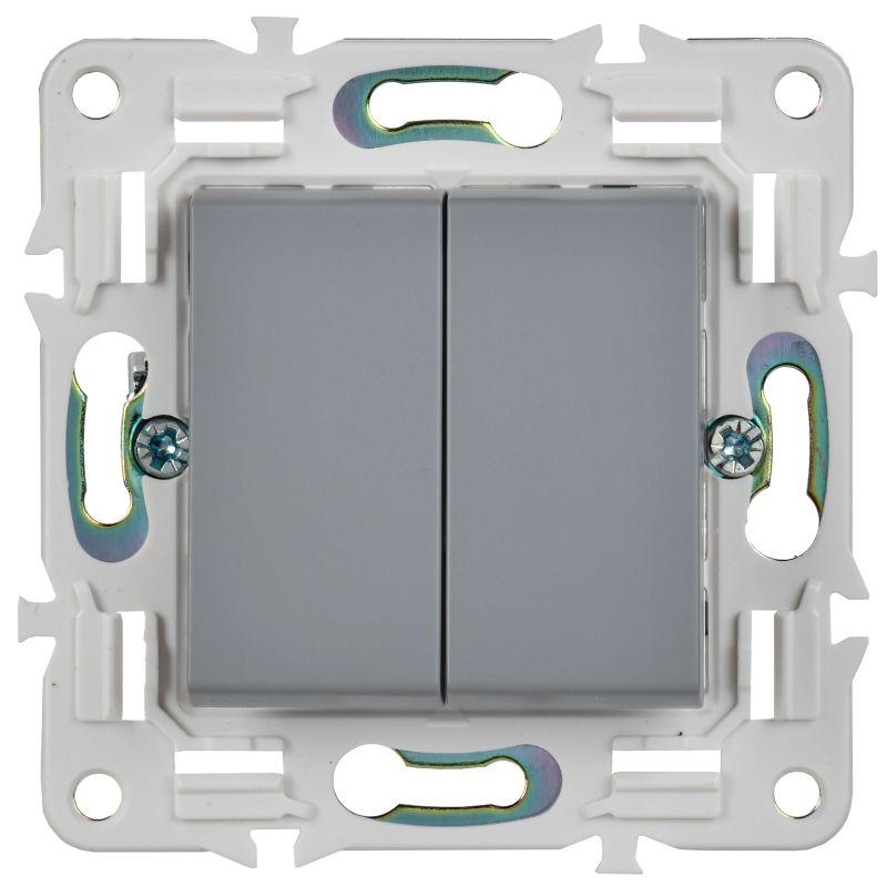 Выключатель перекрестный 2-кл. SKANDY 10А SK-V06Gr сер. IEK SK-V23-0-10-K03 фото в каталоге от BTSprom.by