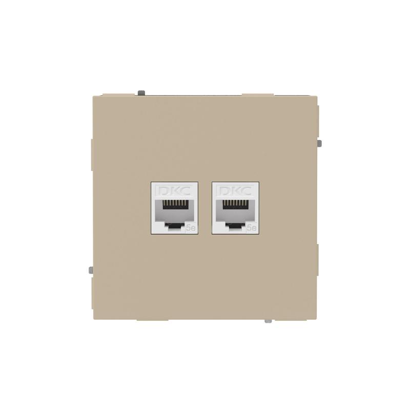 розетка компьютерная 2-м kant rj45 кат.5e без шторки ванильн. марципан dkc 7015664 от BTSprom.by