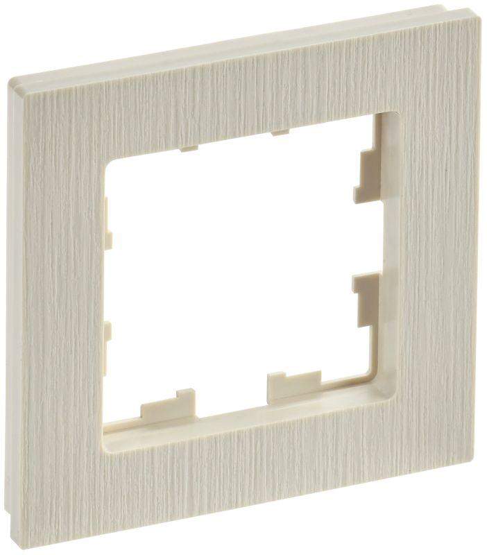 рамка 1-м brite ру-1-бр беж. рифленый iek br-m12-51-k10 от BTSprom.by