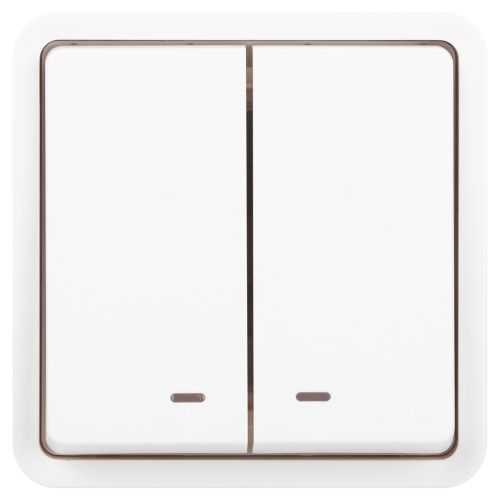  Выключатель Эксперт 11-1525-01 двойн. с подсветкой IP55 10АХ-250В СУ бел. Эра Б0063304 фото в каталоге от BTSprom.by