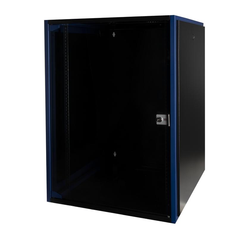 шкаф настенный 19дюйм 18u 600х600 дв. стекл. черн. datarex dr-600421 от BTSprom.by