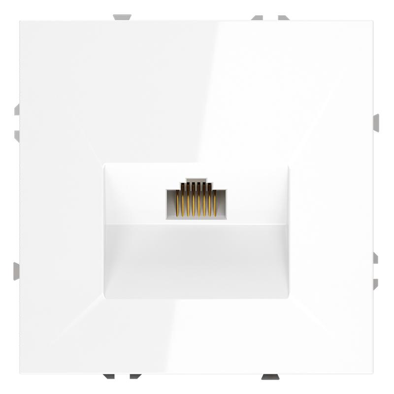 розетка компьютерная 1-м сп s70 rj45 кат.6 механизм бел. глянцевый voltum vls060101 от BTSprom.by