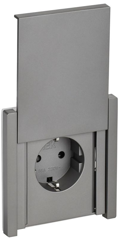 розетка сп forte&piano 16а ip44 fp521 с заземл. защ. шторки с крышкой винт. крепл. сталь iek fp-r16-16-44-k46 от BTSprom.by