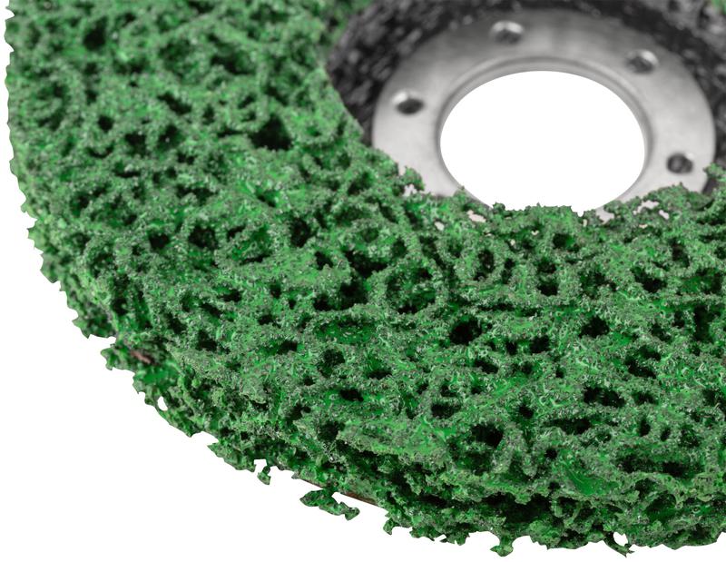  Диск зачистной полимерный посадочный диаметр 22.2мм 115мм зел. FIT 39610 фото в каталоге от BTSprom.by